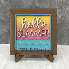 Load image into Gallery viewer, Summer Leaning Ladder File SVG, Glowforge Tiered Tray, LuckyHeartDesignsCo