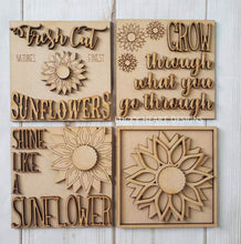 Load image into Gallery viewer, Sunflower Leaning Ladder File SVG, Tiered Tray Glowforge, LuckyHeartDesignsCo