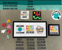 Load image into Gallery viewer, School Leaning Ladder File SVG, Tiered Tray Glowforge, LuckyHeartDesignsCo