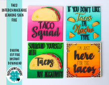 Load image into Gallery viewer, Taco Leaning Ladder File SVG, Tiered Tray Glowforge, LuckyHeartDesignsCo
