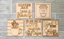 Load image into Gallery viewer, Coffee Leaning Ladder File SVG, Glowforge Tiered Tray, LuckyHeartDesignsCo