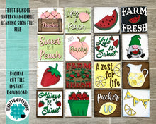 Load image into Gallery viewer, Fruit Bundle Leaning Ladder File SVG, Watermelon Strawberry Lemon Peach, LuckyHeartDesignsCo