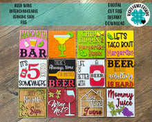 Load image into Gallery viewer, Beer Margarita Wine Leaning Ladder File SVG, Glowforge Tiered Tray, LuckyHeartDesignsCo