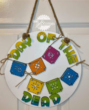 Load image into Gallery viewer, Dia De Los Muertos Door Hanger File SVG, Day Of The Dead, Glowforge Sign, LuckyHeartDesignsCo