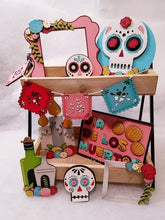 Load image into Gallery viewer, Dia De Los Muertos Tiered Tray File SVG, Day Of The Dead Sign, Glowforge, LuckyHeartDesignsCo