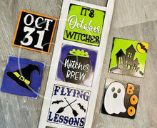 Load image into Gallery viewer, Halloween Leaning Ladder File SVG, Glowforge Tiered Tray, LuckyHeartDesignsCo