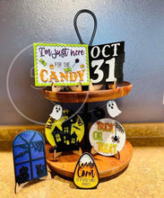 Load image into Gallery viewer, Halloween Tiered Tray File SVG, Glowforge Laser, LuckyHeartDesignsCo