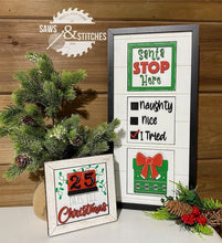 Load image into Gallery viewer, Christmas Leaning Ladder Bundle File SVG, Glowforge Tiered Tray Holiday, LuckyHeartDesignsCo