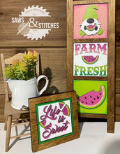 Load image into Gallery viewer, Fruit Bundle Leaning Ladder File SVG, Watermelon Strawberry Lemon Peach, LuckyHeartDesignsCo