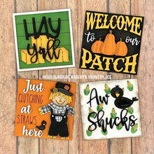 Load image into Gallery viewer, Scarecrow Fall Interchangeable Leaning Sign File SVG, Glowforge, LuckyHeartDesignsCo