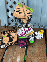 Load image into Gallery viewer, Witches Tiered Tray File SVG, Halloween Tier Tray, Glowforge Laser, LuckyHeartDesignsCo