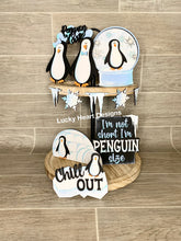 Load image into Gallery viewer, Penguin Tiered Tray File SVG, Winter Tier Tray, Glowforge, LuckyHeartDesignsCo