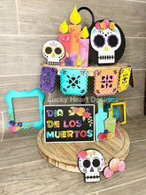 Load image into Gallery viewer, Dia De Los Muertos Tiered Tray File SVG, Day Of The Dead Sign, Glowforge, LuckyHeartDesignsCo
