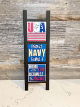 Load image into Gallery viewer, Hero Military Interchangeable Leaning Sign File SVG, Tiered Tray Glowforge, LuckyHeartDesignsCo