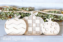 Load image into Gallery viewer, Trio Standing Pumpkin File SVG, Fall Glowforge, LuckyHeartDesignsCo