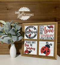 Load image into Gallery viewer, Ladybug Leaning Ladder File SVG, Glowforge Tiered Tray, LuckyHeartDesignsCo
