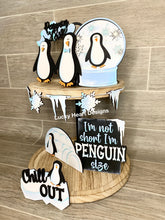 Load image into Gallery viewer, Penguin Tiered Tray File SVG, Winter Tier Tray, Glowforge, LuckyHeartDesignsCo