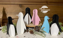 Load image into Gallery viewer, Standing Penguin File SVG, Tiered Tray Glowforge, LuckyHeartDesignsCo