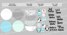 Load image into Gallery viewer, Winter Door Hanger Bundle Complete DIY KIT File SVG, Snow Sign Glowforge, LuckyHeartDesignsCo