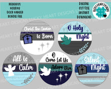 Load image into Gallery viewer, Christian Holiday Door Hanger Complete DIY KIT File SVG, Christmas Sign Glowforge, LuckyHeartDesignsCo