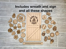 Load image into Gallery viewer, Barn Door Interchangeable Sign File SVG, Home Sign Glowforge, LuckyHeartDesignsCo