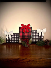 Load image into Gallery viewer, Standing Christmas Presents Centerpiece Complete DIY KIT File SVG, Holiday Hanukkah, Glowforge, LuckyHeartDesignsCo