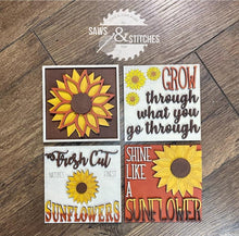 Load image into Gallery viewer, Sunflower Leaning Ladder File SVG, Tiered Tray Glowforge, LuckyHeartDesignsCo