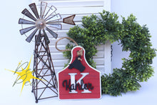 Load image into Gallery viewer, Cow Tag Farmhouse Initial Sign File SVG, Cutting Board, Tiered Tray, Glowforge, LuckyHeartDesignsCo