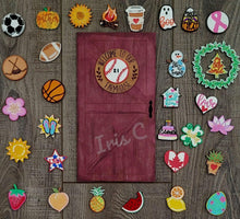 Load image into Gallery viewer, Barn Door Interchangeable Sign File SVG, Home Sign Glowforge, LuckyHeartDesignsCo