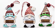 Load image into Gallery viewer, Gnome Christmas Ornament File SVG, Gnomie Glowforge, LuckyHeartDesignsCo