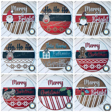 Load image into Gallery viewer, Holiday Door Hanger Bundle File SVG, Complete DIY KIT, Christmas Hanukkah Sign Glowforge, LuckyHeartDesignsCo