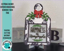 Load image into Gallery viewer, Cutting Board Interchangeable Leaning Sign File SVG, Personalized, Glowforge, LuckyHeartDesignsCo