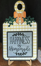 Load image into Gallery viewer, Cutting Board Interchangeable Leaning Sign File SVG, Personalized, Glowforge, LuckyHeartDesignsCo