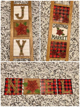 Load image into Gallery viewer, Poinsettia Interchangeable Leaning Sign File, Christmas, Holiday Glowforge, LuckyHeartDesignsCo