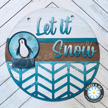 Load image into Gallery viewer, Winter Door Hanger Bundle Complete DIY KIT File SVG, Snow Sign Glowforge, LuckyHeartDesignsCo