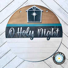 Load image into Gallery viewer, Christian Holiday Door Hanger Complete DIY KIT File SVG, Christmas Sign Glowforge, LuckyHeartDesignsCo