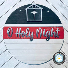 Load image into Gallery viewer, Christian Holiday Door Hanger Complete DIY KIT File SVG, Christmas Sign Glowforge, LuckyHeartDesignsCo