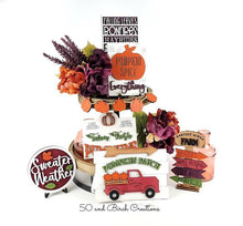 Load image into Gallery viewer, Fall Tiered Tray File SVG, Glowforge Laser, Pumpkin, LuckyHeartDesignsCo