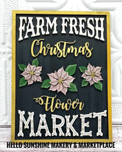 Load image into Gallery viewer, Poinsettia Christmas Flower Door Hanger File SVG, Glowforge, LuckyHeartDesignsCo