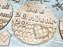 Load image into Gallery viewer, Valentines Day Door Hanger Complete DIY KIT File SVG, Glowforge, LuckyHeartDesignsCo