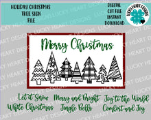 Load image into Gallery viewer, Holiday Christmas Tree Sign File SVG, Glowforge, LuckyHeartDesignsCo