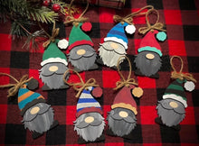 Load image into Gallery viewer, Gnome Christmas Ornament File SVG, Gnomie Glowforge, LuckyHeartDesignsCo