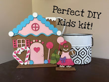 Load image into Gallery viewer, Gingerbread House Man Standing Kit File SVG, Glowforge Holiday Decor, LuckyHeartDesignsCo