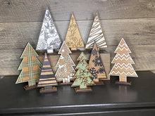 Load image into Gallery viewer, Standing Christmas Tree File SVG, Glowforge Holiday decor, LuckyHeartDesignsCo