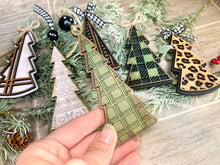 Load image into Gallery viewer, Farmhouse Christmas Tree Ornament File SVG, Holiday Glowforge, LuckyHeartDesignsCo