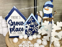 Load image into Gallery viewer, Snowman Winter Tiered Tray File SVG, Glowforge Tier Tray, LuckyHeartDesignsCo