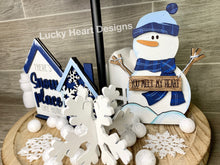 Load image into Gallery viewer, Snowman Winter Tiered Tray File SVG, Glowforge Tier Tray, LuckyHeartDesignsCo