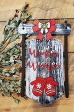 Load image into Gallery viewer, Sled Door Hanger File SVG, Christmas Holiday Winter Glowforge, LuckyHeartDesignsCo