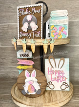 Load image into Gallery viewer, Cottontail Bunny Easter Tiered Tray File SVG, Glowforge, LuckyHeartDesignsCo