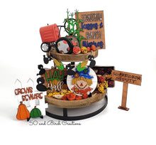 Load image into Gallery viewer, Scarecrow Fall Tiered Tray File SVG, Glowforge Tier Tray, LuckyHeartDesignsCo